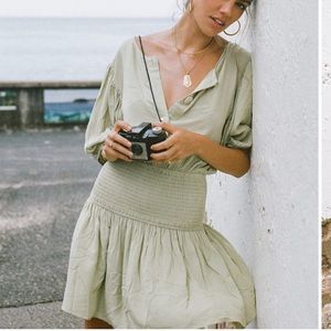 Sabo Skirt Isle Dress in Moss Green